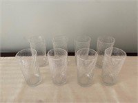 Set of 8 Krackle glasses