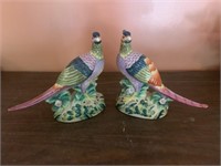 Andrea by Sadek bird figurines, Pheasants, 8" tall