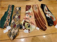 5 vtg silk men's ties