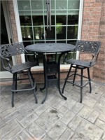 Metal Outdoor Bar Table and Chairs