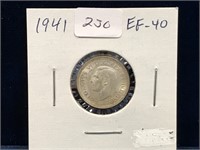 1941 Can Silver Ten Cent Piece  EF40