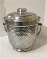 Vintage Italian made aluminum ice bucket.    823