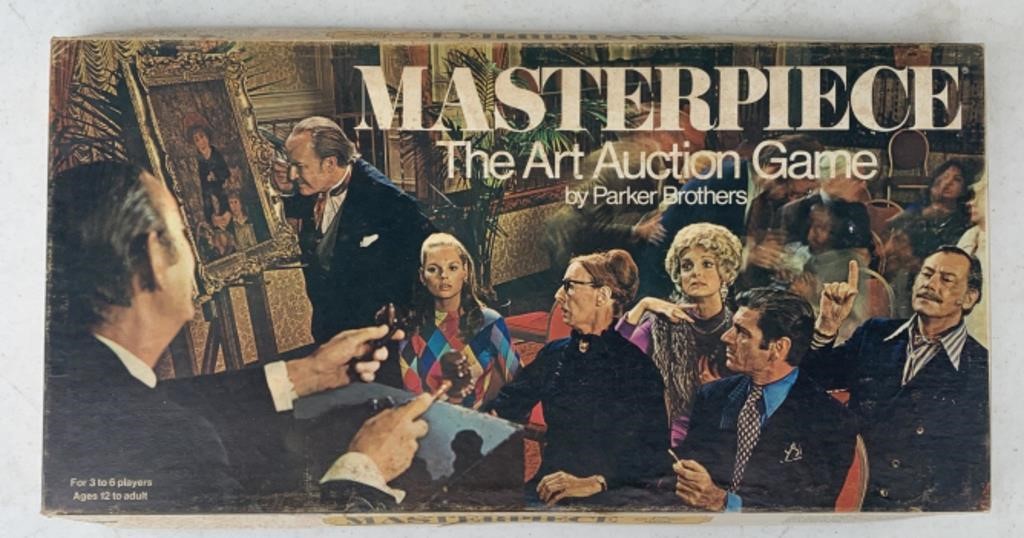 Masterpiece Art  Auction Game By Parker 1970