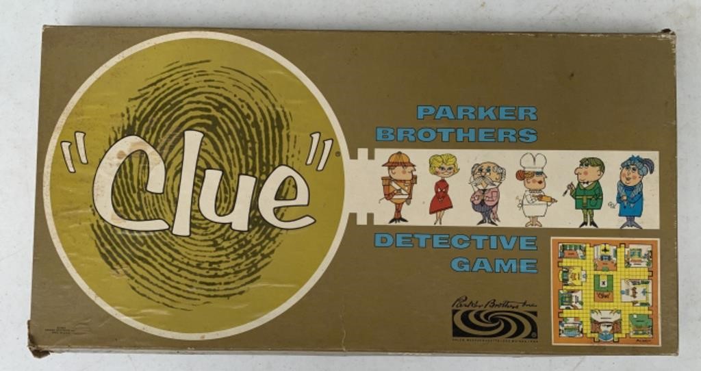 Clue Game By Parker Brothers 1963