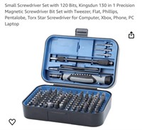 Small Screwdriver Set with 120 Bits