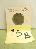 1883 Liberty Head Nickel - No Cents AG-8