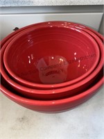 Red fiesta wear nesting mixing bowls