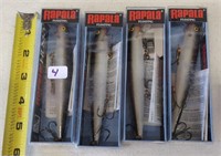 4  Rapala Fishing Lures Husky H-13 S-new in pkgs.