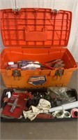 Homer Utility Box w Plumbing Tools & Supplies