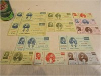 Lot d'ancien ticket de billets de Loto-Québec 1973