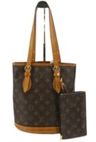 Louis Vuitton Monogram Bucket Bag PM W/ Pouch