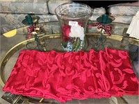 CHRISTMAS TABLEWARE AND CENTERPIECE