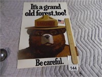 SMOKEY BEAR POSTER AND RULER