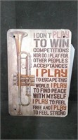 I DON'T PLAY TO WIN COMPETITIONS.... 6" x 8" TIN