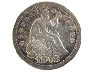 1848 Seated Half Dime Large Date