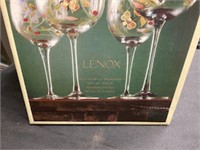 Box Lot of Lenox Stemware and collectables