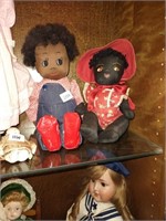 Black Americana soft body dolls. Small one with