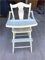 Vintage Wood Children’s High Chair