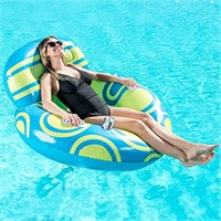 Sloosh Inflatable Pool Lounger Float with Big Bac