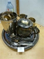 Silver Plate - Tea Pot / Cream / Sugar / Napkin
