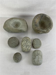 Assortment of Native American Milling Stones