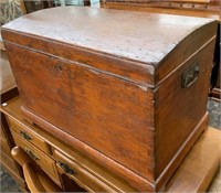 Antique Softwood Dome Top Trunk