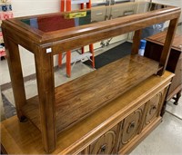 Walnut & Glass Sofa Table