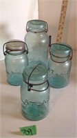 Vintage atlas blue canning jars