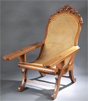 Cane Plantation Chair, 20th century.
