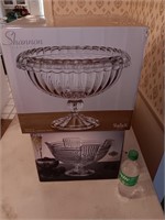 2 large shannon crystal bowls in box