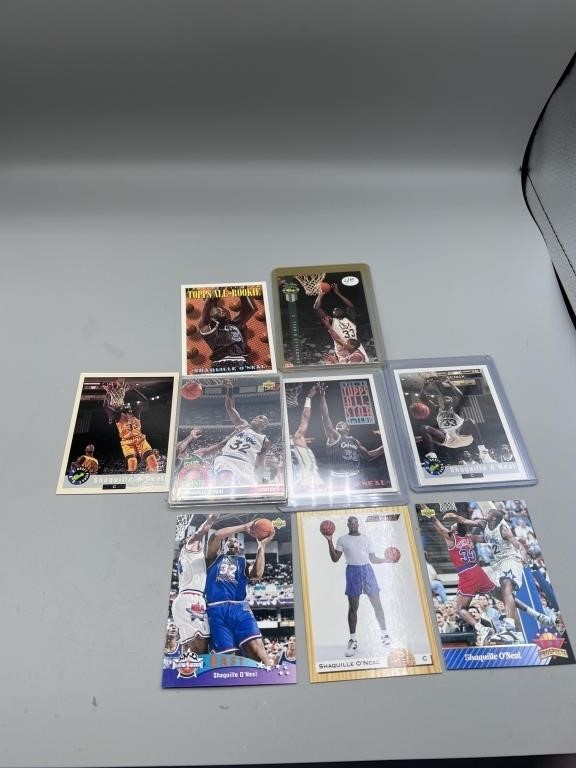 9 Different Shaq O'Neal Basketball Cards