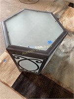 Outdoor/indoor end table, used to have light in it