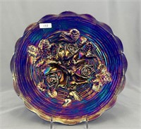 Rose Show 9" plate - blue