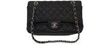 CC Double Flap Quilted Medium Black