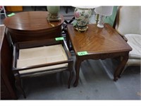 (1) 3 DRAWER OVAL END TABLE 31" X 23" X 26"; (1) D