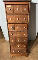 Late 20th Century Pine Apothecary Cabinet