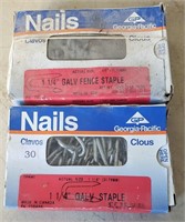 Two Boxes of 1 1/4" Galvanized Fence Staples