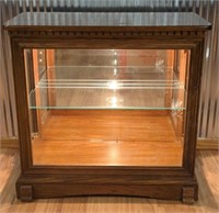 Wood Display Case w/ 2 Glass Shelf's