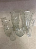 Beautiful set of glass vases