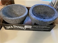 2 Tri-foot Concrete Bowls