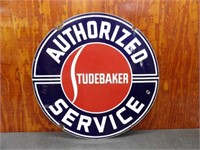 Authorized Studebaker Service Porcelain Double Sid