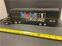 Mobile one NASCAR racing transporter