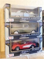 P729- (3) Die Cast Vehicles In Boxes