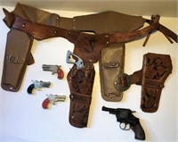 Vintage Childs Bonanza Holsters & Cap Guns