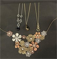 Costume Jewelry Necklaces collection of 4