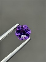 1.50  Carats Hexagonal Cut Natural Amethyst