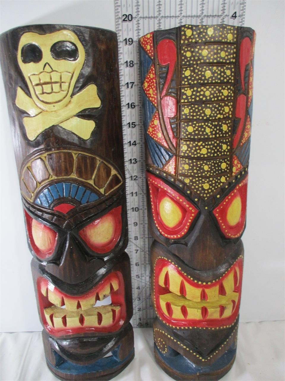 Wooden Tiki Mask 20 inch Wall Hanging Decor