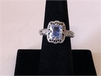 Vintage Style Aquamarine Ring