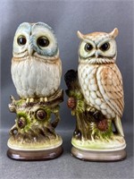 2 NORLEANS Ceramic Owl Figurines