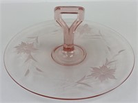 11" Depression Glass Hors D'oeuvres Plate